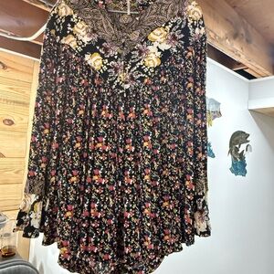 Free People Wildflower Fields Henley Tunic